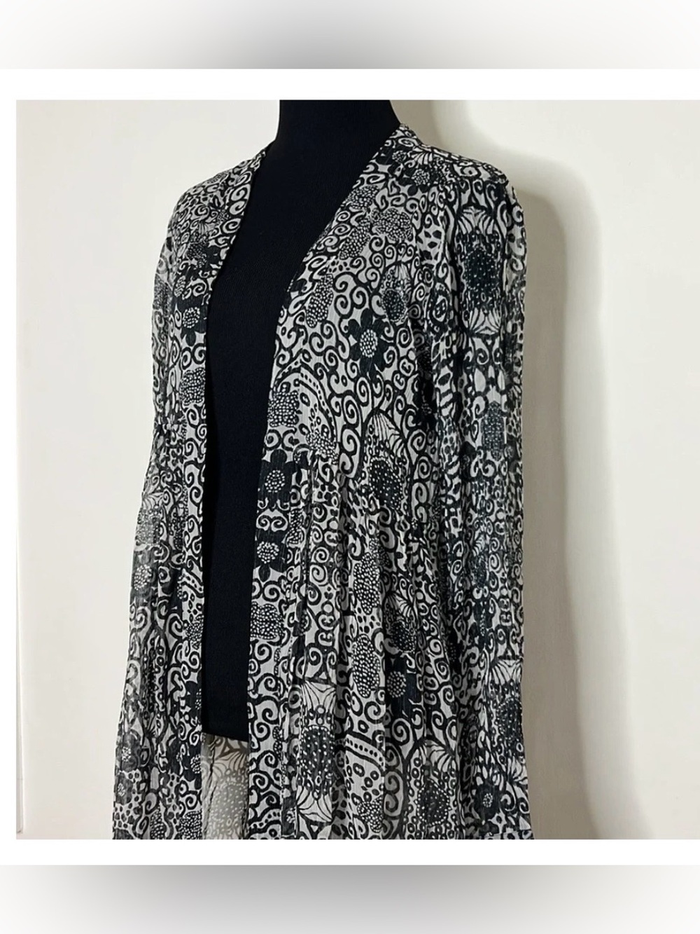 LABEL RITU KUMAR Black Longsleeve Duster